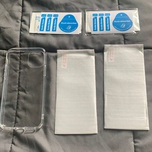 phone case, 2 screen protectors